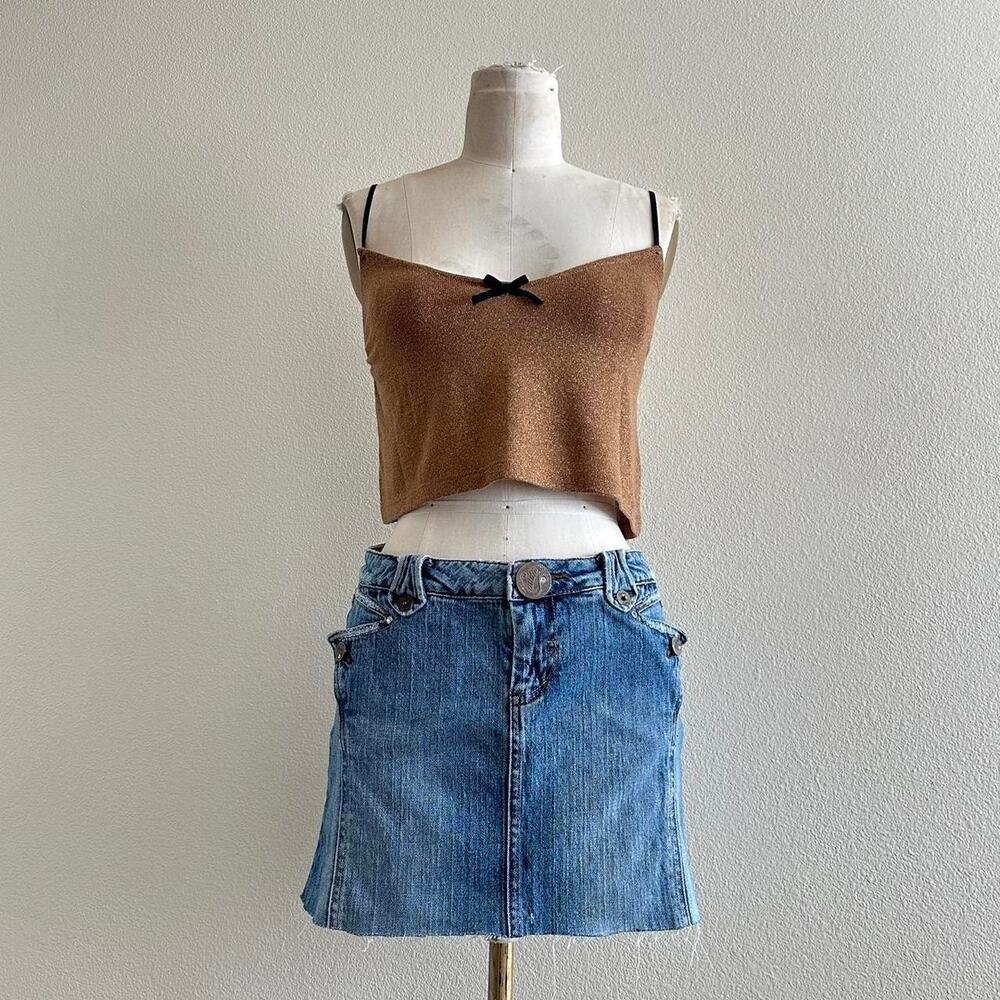 Handmade brown black gold camisole - Picture 1 of 8